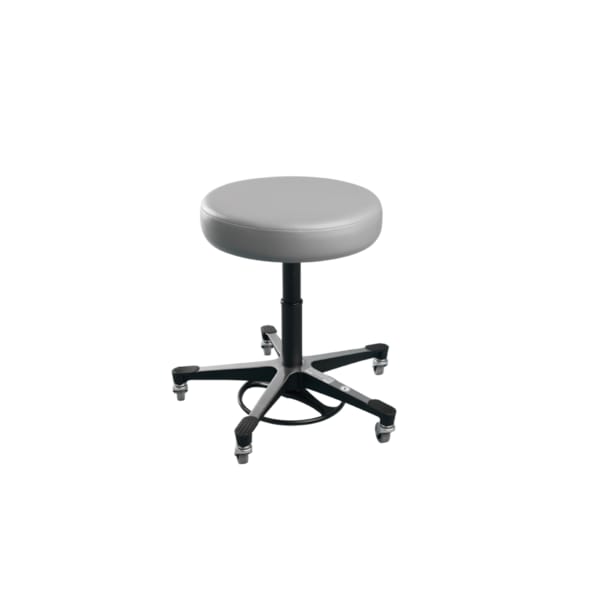 Blickman Foot Operated Pneumatic Exam Stool Black w/(5) Leg Aluminum